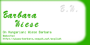 barbara wiese business card